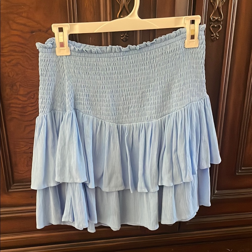 The Impeccable Pig Blue Skater Mini Skirt